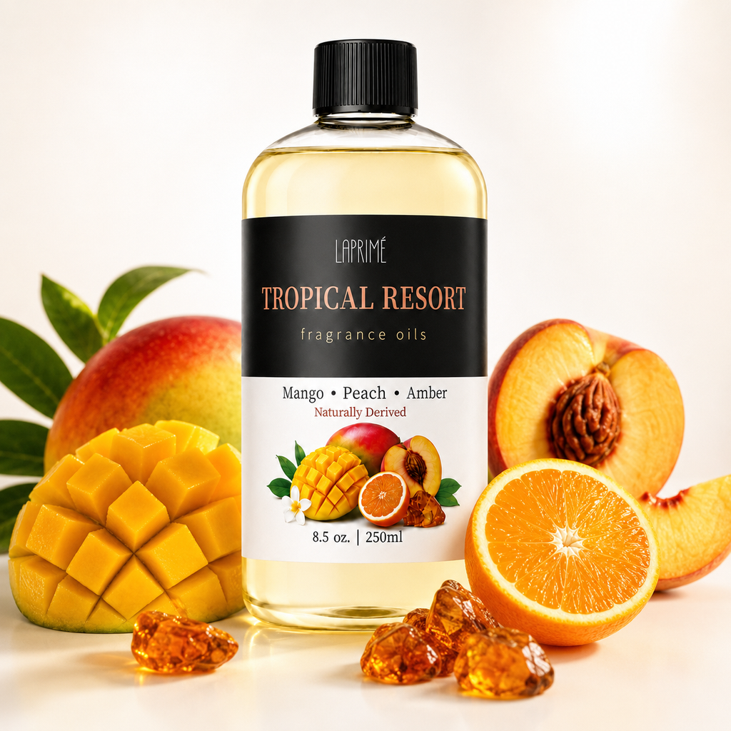 Tropical Resort Luxury Diffuser Oil, Five-Star Hotel Inspired Fragrance with Mango, Citrus, Rose, Floral & Musk Notes, Waterless Home Fragrance Oil Refill for Diffusers, Long-Lasting Room Scent, 250ml