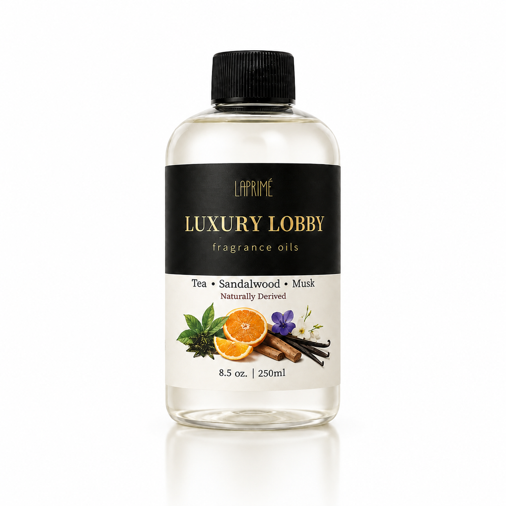 Luxury Lobby Diffuser Oil, Five-Star Hotel Inspired Fragrance with Sandalwood & Vanilla Notes, Tea, Citrus, Iris, Jasmine, Waterless Home Fragrance Oil Refill, Long-Lasting Room Scent，250ml