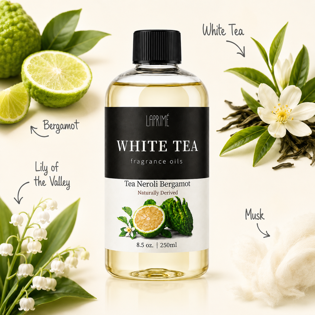 White Tea Luxury Diffuser Oil, Five-Star Hotel Inspired Fragrance with Bergamot, White Tea, Lily of the Valley & Musk Notes, Waterless Home Fragrance Oil Refill, Long-Lasting Room Scent ，250ml