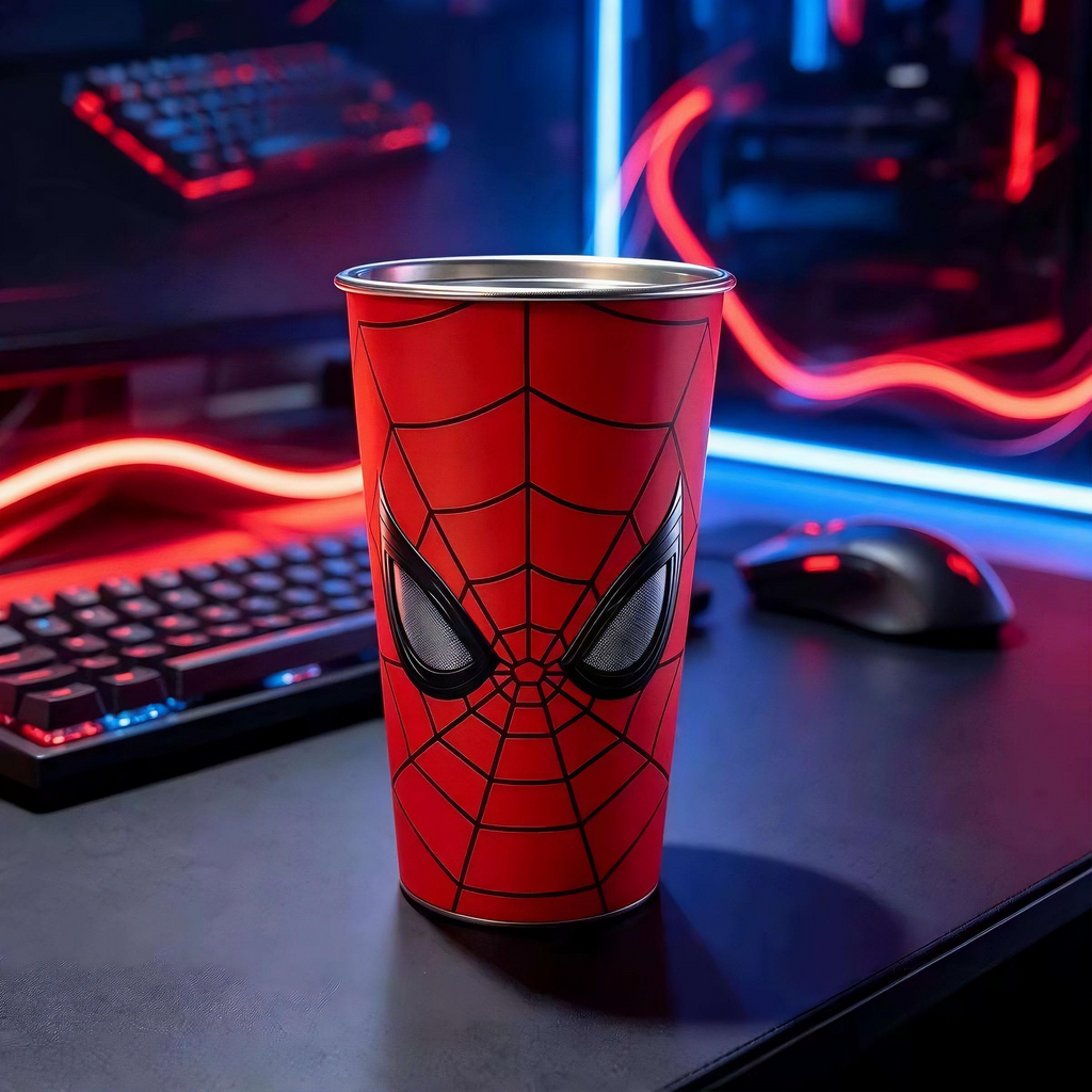 Cookools Spider Color Changing Tumbler, Cold Drink Activated Stainless Steel Cup with Lid & Straw, Reusable 24 OZ Travel Mug Party Halloween Christmas Gift